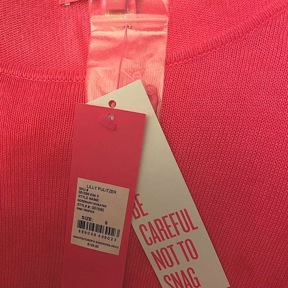 Lilly Pulitzer Rosemary Sweater- Pink Tropics - Picture 2 of 4